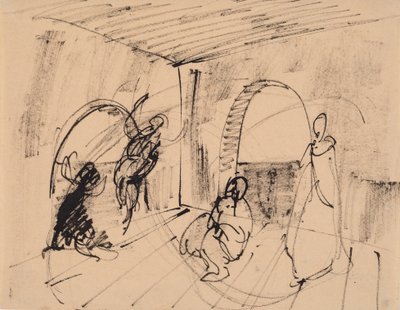 Bozza per il dipinto "Ecuba" da J.A. Jerichau