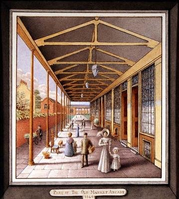 Parte del vecchio mercato coperto da J.A. Probert