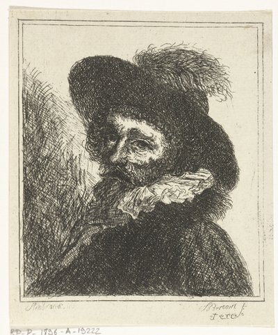 Ritratto di uomo con cappello da J.B. Bernaert