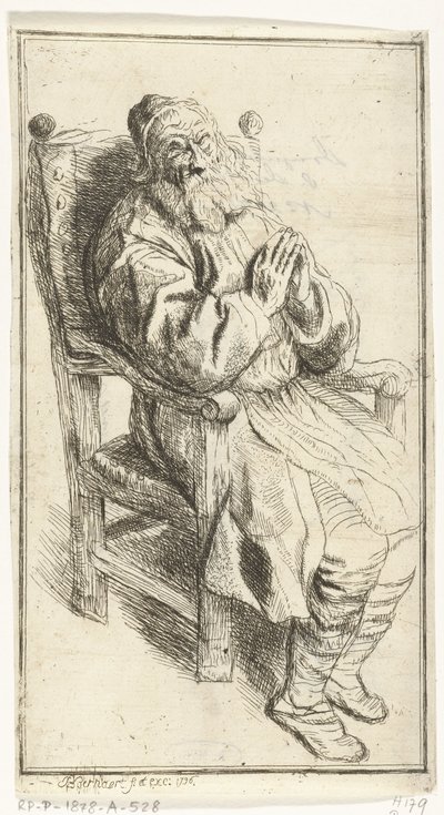 Vecchio seduto in una poltrona da J.B. Bernaert