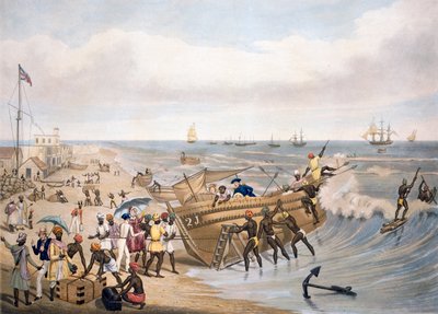 Madras, Imbarco, inciso da C. Hunt, 1856 da J.B. East