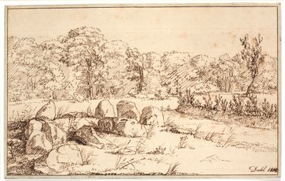 Paesaggio con resti di un dolmen da Johan Christian Dahl
