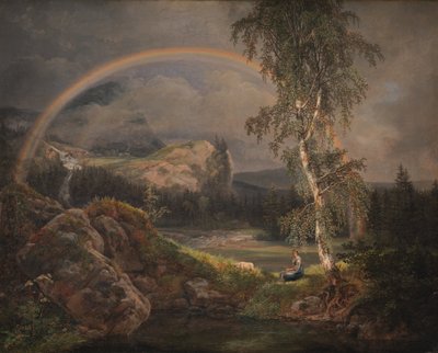 Paesaggio norvegese con arcobaleno da Johan Christian Dahl
