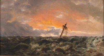 Marina con un relitto da Johan Christian Dahl