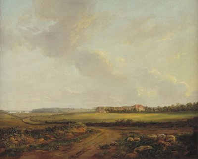 Veduta di Engelholm a Præstø in Zelanda da Johan Christian Dahl