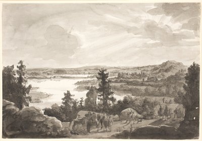 Veduta di un lago, Norvegia da Johan Christian Dahl