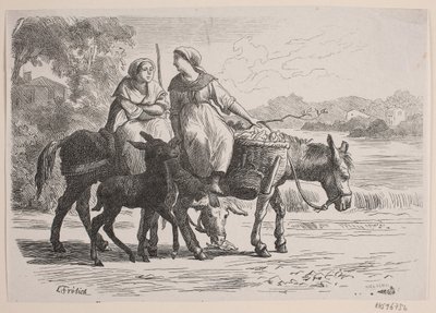 A Enghien. Contadine che tornano da Parigi da J.C. Nielsen