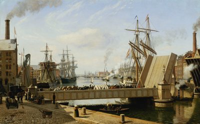 Una vista di Copenaghen con il Knippelsbro da J.E. Carl Rasmussen