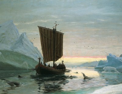 Erik il Rosso scopre la Groenlandia, 1875 da J.E. Carl Rasmussen