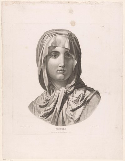 Testa di una vergine vestale (Vestale) da J.F. Cazenave