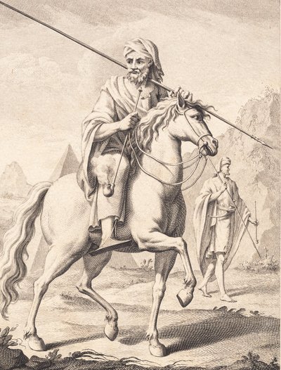 Un arabo a cavallo da J.F. Clemens