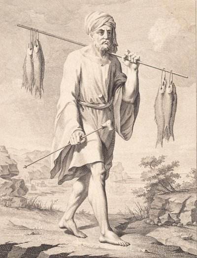 Un pescatore arabo da J.F. Clemens