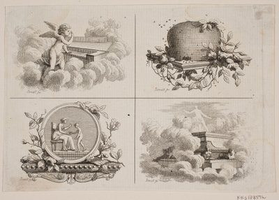 Quattro vignette per le opere di Bonnet da J.F. Clemens