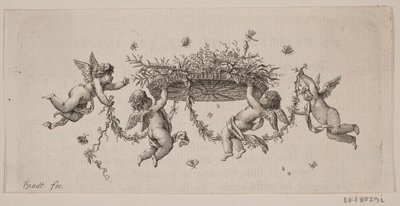 Quattro piccoli geni alati da J.F. Clemens