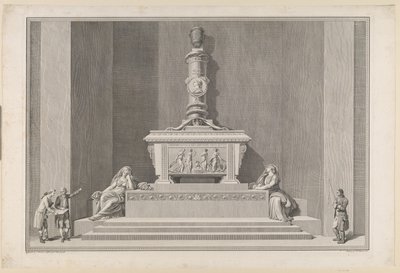 Monumento funebre di Federico V nella Cattedrale di Roskilde da J.F. Clemens
