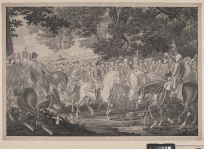 Federico il Grande torna a casa dopo una rivista a Potsdam da J.F. Clemens