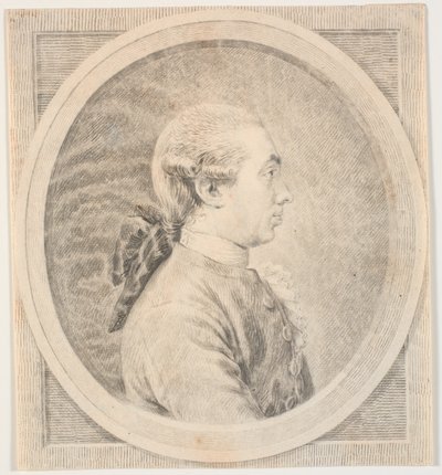 Ritratto maschile. Profilo a sinistra da J.F. Clemens