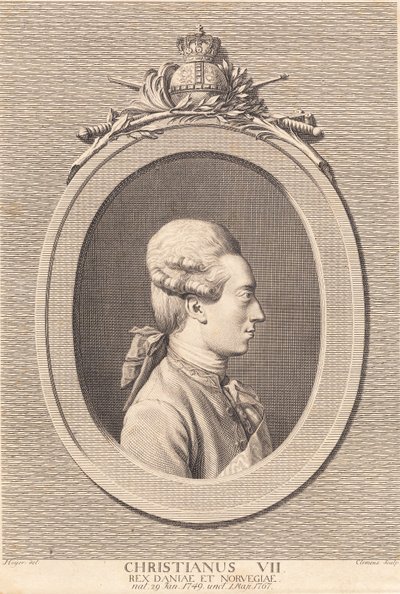 Re Cristiano VII da J.F. Clemens
