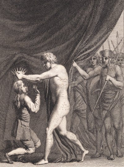 Niels Klim incoronato imperatore dei Qvamitiani da J.F. Clemens