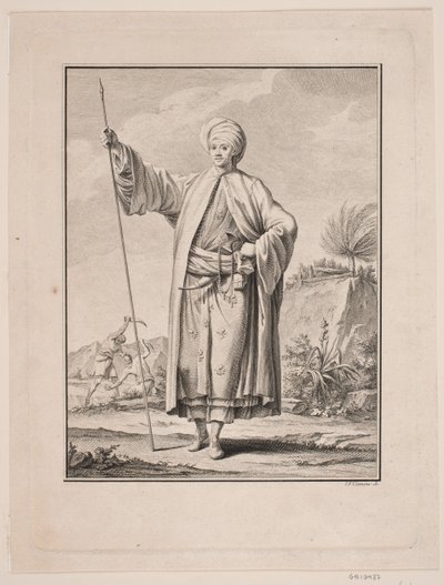 Ritratto di Carsten Niebuhr in abito arabo da J.F. Clemens