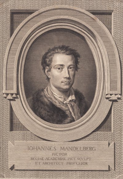 Ritratto del pittore Johan Mandelberg da J.F. Clemens