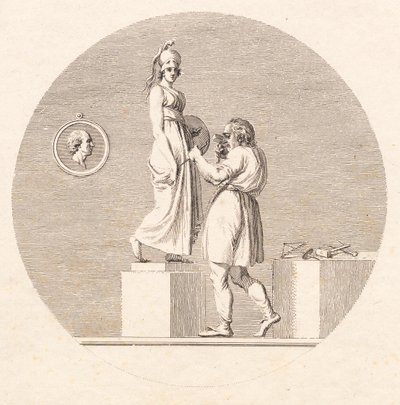 Sergel lavora nel suo atelier da J.F. Clemens