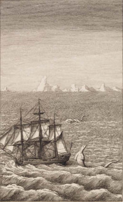 La nave e il mostro marino da J.F. Clemens