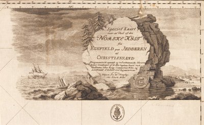 "Carta speciale di una parte della costa norvegese da Egefield a Jedderen fino a Christiansand" da J.F. Clemens