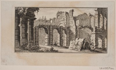 Grandi rovine con archi su più piani da J.F. Clemens