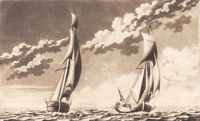 Suite di navi. 2 yacht da J.F. Clemens