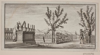 Vignetta con quattro geni alati da J.F. Clemens