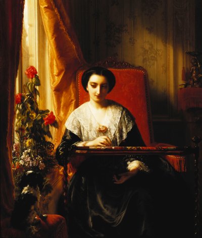 La ricamatrice, 1855 da J.L. Dyckmans