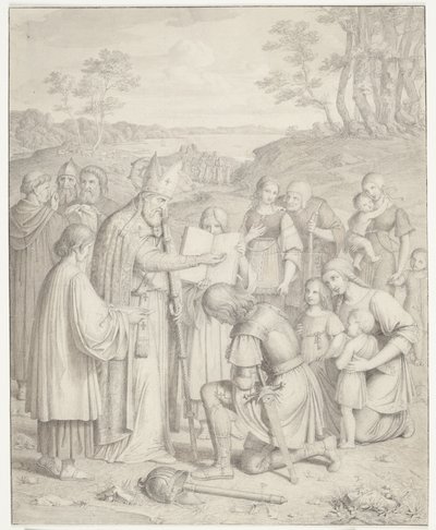 Il primo battesimo dei danesi da J.L. Lund