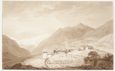 Il villaggio di Airolo nelle Alpi da J.L. Lund
