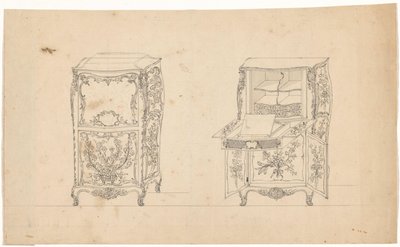Due secretaire da J.L. Th. Baijer (attributed to)