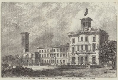 Osborne, residenza marina di Sua Maestà, Isola di Wight, la terrazza da J.L. Williams