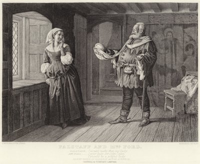 Falstaff e Mrs Ford, Le allegre comari di Windsor, Atto III, Scena III da J.M.L. Ralston