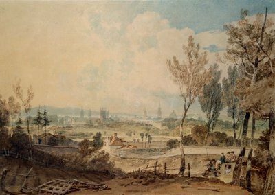 Veduta di Oxford dal lato sud di Headington Hill, 1803-1804 da Joseph Mallord William Turner