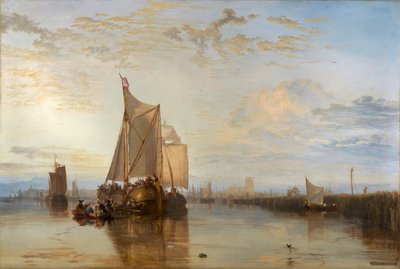 Dort o Dordrecht: Il battello di Dort da Rotterdam calmo da Joseph Mallord William Turner