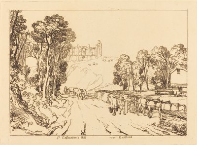 Collina di Santa Caterina vicino a Guilford, pubblicato 1811 da Joseph Mallord William Turner