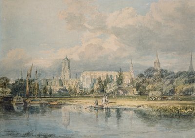 Vista sud della Chiesa di Cristo ecc. dai prati, 1798-1799 da Joseph Mallord William Turner