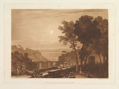 Il Ponte e le Capre, Liber Studiorum, parte IX, tavola 43 da Joseph Mallord William Turner