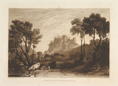Il castello sopra i prati Liber Studiorum, parte II, tavola 8 da Joseph Mallord William Turner