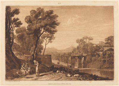 La Donna e il Tamburello, pubblicato nel 1807 da Joseph Mallord William Turner