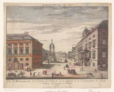 Veduta del Hohe Markt a Vienna da J.M. Siccrist