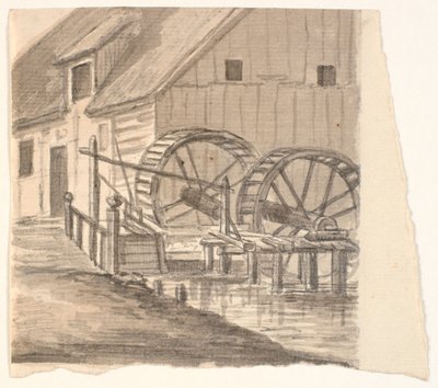 Ruota del mulino e parte del mulino da J.P. Møller