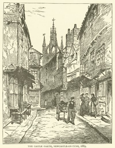 Il Castello Garth, Newcastle-on-Tyne da J.R. Brown