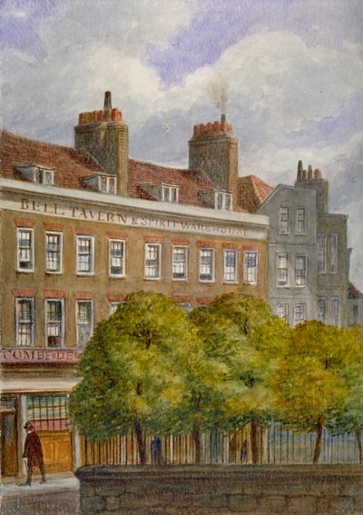 Veduta della Bell Tavern, Church Row, Aldgate, City of London da JT Wilson