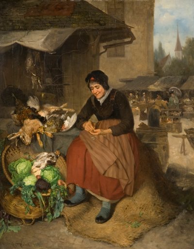 Contando i suoi guadagni, 1894 da J.W. Weben