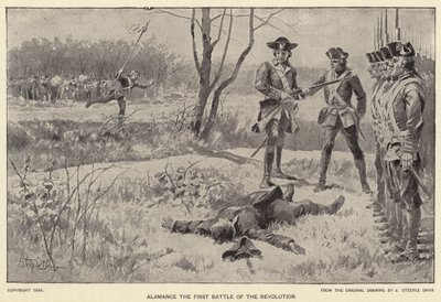 Alamance la Prima Battaglia della Rivoluzione da J. (after) Steeple Davis